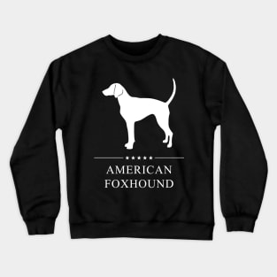 American Foxhound Dog White Silhouette Crewneck Sweatshirt